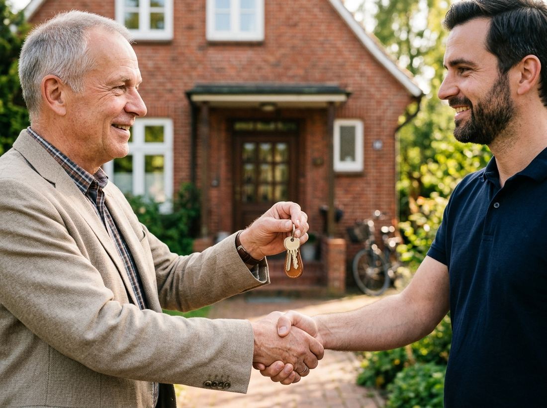 Schlüsselübergabe beim Immobilienverkauf