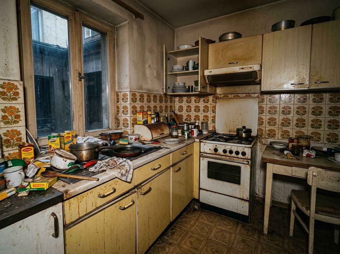 Alte Küche vor dem Rückbau